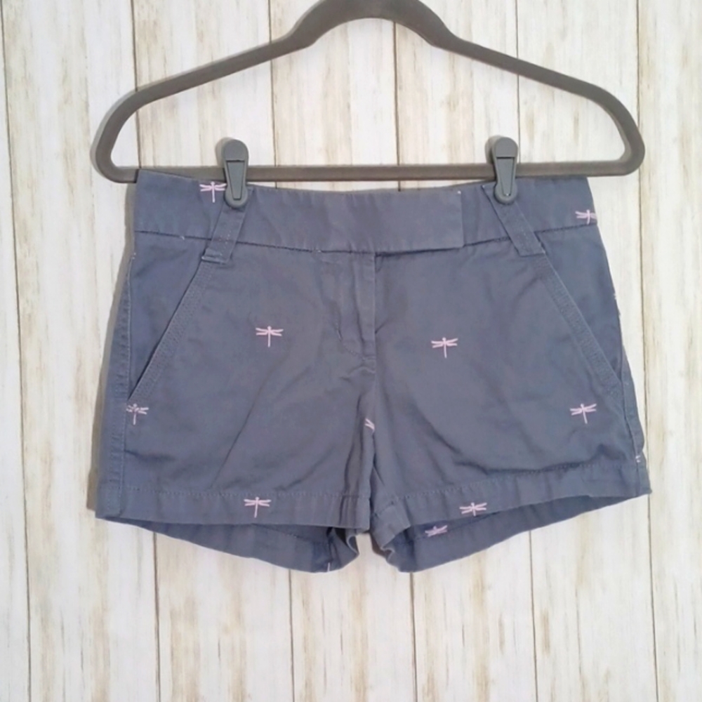 Size 0 J.Crew Shorts With dragonfly Print